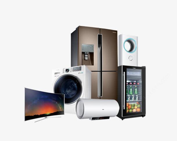 家電組合PSD免摳素材與新圖網攝影攝像服務